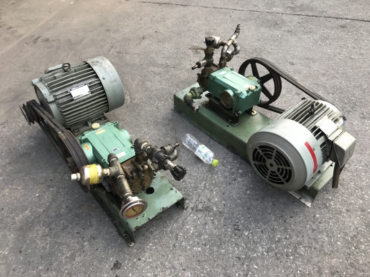 ขายปั๊มฉีดน้ำแรงดันสูง Arimitsu pump model RG-709V พร้อมแท่ชนมอเตอร์ 7.5HP. 380V สภาพสวยมาก หมุนนิ่ม แรงดันสูง พร้อมใช้งาน มี 2ชุด ราคาชุดละ 13,800 บาทครับ