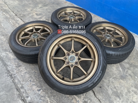 ล้อแม็ก 4รู100 CE28 ขอบ 15 พร้อมยาง 195-55-15 ปี 15 แม็กสภาพดี พร้อมใช้งาน
