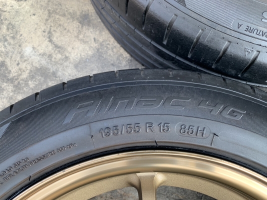 ล้อแม็ก 4รู100 CE28 ขอบ 15 พร้อมยาง 195-55-15 ปี 15 แม็กสภาพดี พร้อมใช้งาน