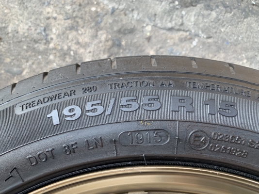 ล้อแม็ก 4รู100 CE28 ขอบ 15 พร้อมยาง 195-55-15 ปี 15 แม็กสภาพดี พร้อมใช้งาน