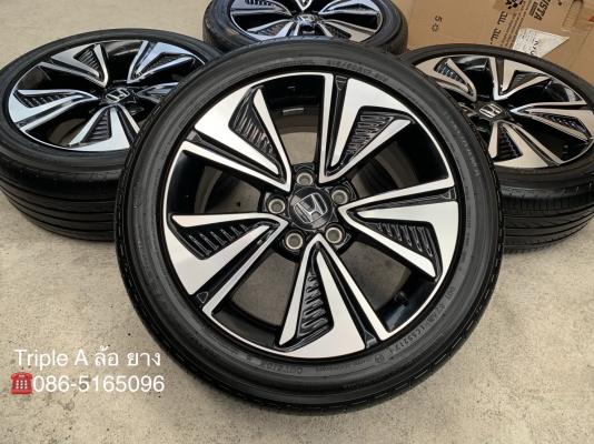 ล้อแม็ก Honda Civic FK ขอบ 17 พร้อมยาง 215-50-17 Yokohama ลงพื้นปี 18 แม็กเดิม ไม่ดุ้ง ไม่คด ดอกยางเต็มๆทุกเส้น