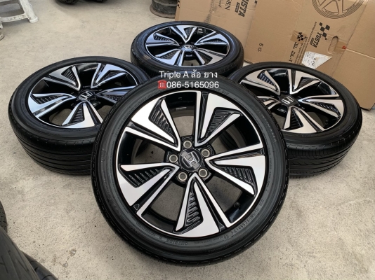 ล้อแม็ก Honda Civic FK ขอบ 17 พร้อมยาง 215-50-17 Yokohama ลงพื้นปี 18 แม็กเดิม ไม่ดุ้ง ไม่คด ดอกยางเต็มๆทุกเส้น