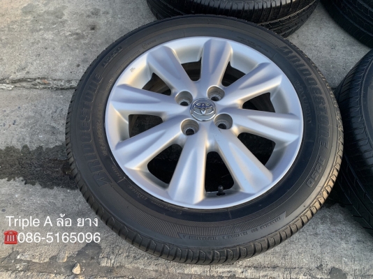 แม็ก Toyota Yaris ลาย 8 ก้าน ขอบ 15 พร้อมยาง 185-60-15 Bridgestone ปี 14