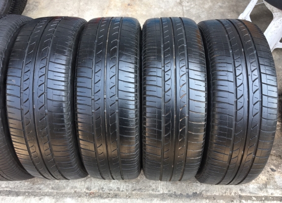 แม็ก Toyota Yaris ลาย 8 ก้าน ขอบ 15 พร้อมยาง 185-60-15 Bridgestone ปี 14