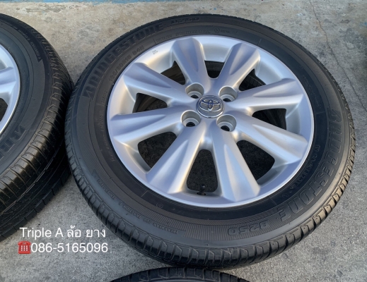 แม็ก Toyota Yaris ลาย 8 ก้าน ขอบ 15 พร้อมยาง 185-60-15 Bridgestone ปี 14