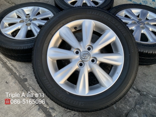 แม็ก Toyota Yaris ลาย 8 ก้าน ขอบ 15 พร้อมยาง 185-60-15 Bridgestone ปี 14