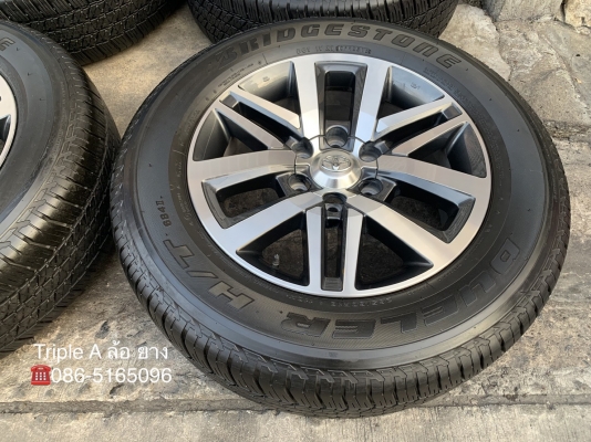 ล้อแม็ก Toyota New Fortuner ขอบ 18 พร้อมยาง 265-60-18 Bridgestone ปี 16 สภาพดี ดอกเต็มๆทุกเส้น