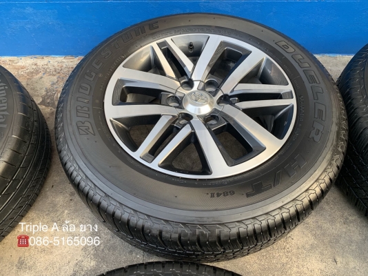 ล้อแม็ก Toyota New Fortuner ขอบ 18 พร้อมยาง 265-60-18 Bridgestone ปี 16 สภาพดี ดอกเต็มๆทุกเส้น