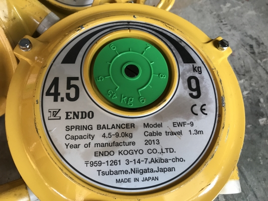 ขายอุปกรณ์เซฟตี้-ช่วยถือ Endo spring balancer 4.5-9Kg. made in Japan สภาพสวยมาก พร้อมใช้งาน มี 6ตัวครับ ราคาตัวละ 1,800 บาทพร้อมส่ง