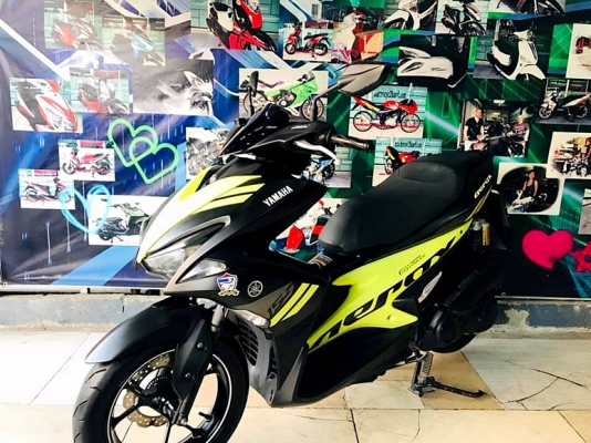 aerox 2017 สีดำเหลือง สีขายดี ฮิตขับสีนี้กัน รุ่นมีซับโช้คสวยเลยไม่ต้องแต่ง 42900