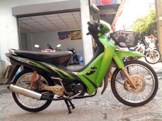 ขออนุญาติขาย KAWASAKI KAZE 125 รถบ้านเดิมๆ สีเขียวดำ