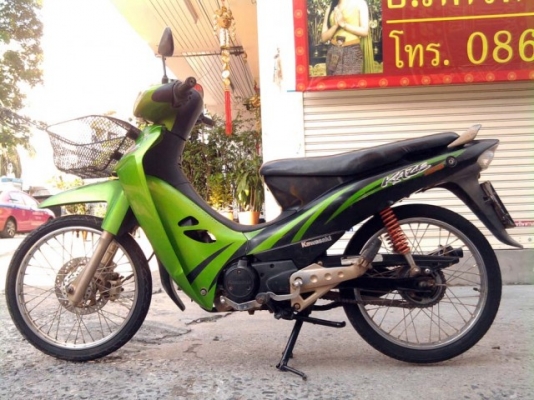 ขออนุญาติขาย KAWASAKI KAZE 125 รถบ้านเดิมๆ สีเขียวดำ
