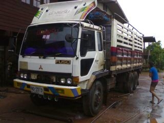 mitsu fn527mtc เครื่อง6d16 turbo 2เพลาไม่ดั้ม พร้อมลูกพ่วง