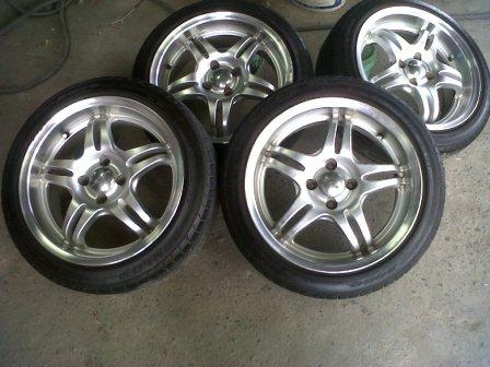 ขายแม็กพร้อมยาง แม็กLenso ขอบ16"พร้อมยางDunlop ซีรรี่ยาง195/45/16 สัปดา26ปี2011