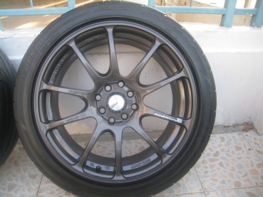 ขายล้อแม็ก Advan racing RS 17"x7" et40 4รู100/114.3 +ยางปี11 (081-3747940)