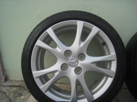 ขายล้อแม็ก Mazda2 16"x6.5" et 50 4รู100 + ยางปี 12 (081-3747940)