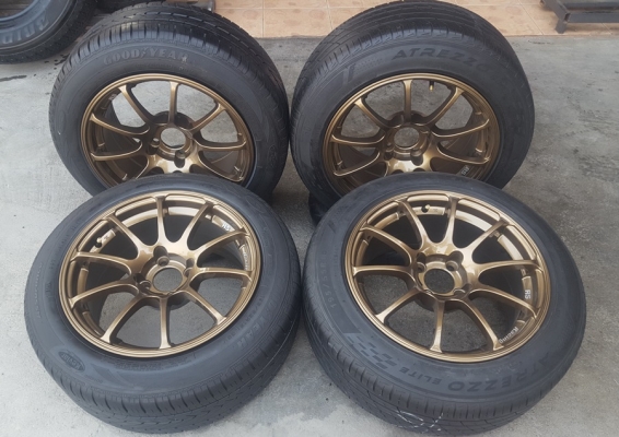 ล้อมือ2 RSขอบ15 4รู100 กว้าง8 ยาง195/55/15   4 ล้อ ล้อมือ2 RSขอบ15 4รู100 กว้าง8 ET35  ยาง195/55/15 ปี16 SAILU์N/2เส้น+ปี15Goodyear/2เส้น ล้อทำสีใหม่ ไม่มีช้อมแตก ช้อมร้าว มาแน่นอน100\% ราคาพร้อม เปลี่ยน ถ่วง  (ส่งต่างจังหวัด) **รับบัตรเครดิตทุกธนาคารชาร์ต