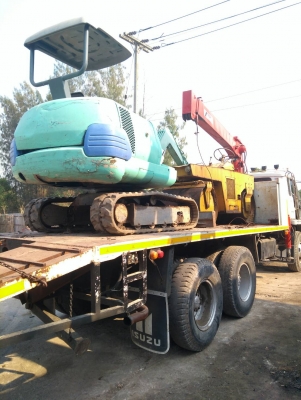 ขอบคุณลูกค้าจากโคราช รับรถเทรลเลอร์ติดเครน รถแบคโฮ รถบด ขนกลับไปพร้อมกันเลย????