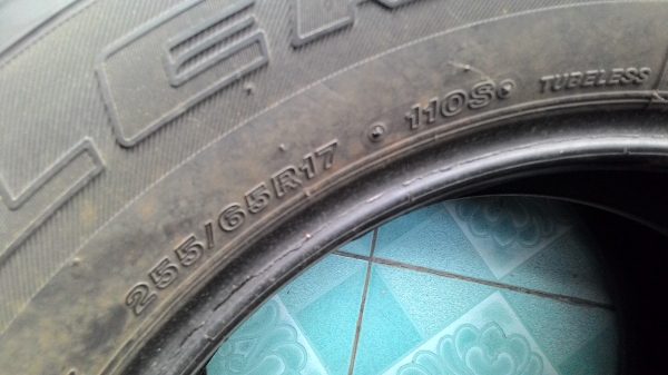 ยาง255-65 r 17 4เส้น ปี13
