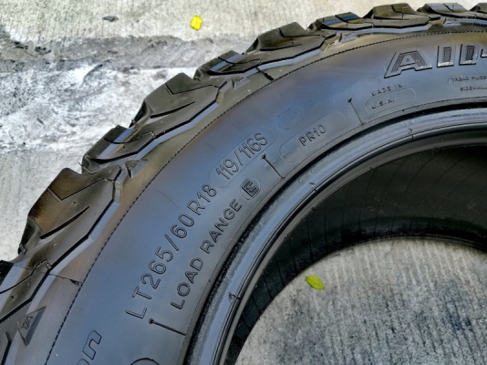 ลดราคา ยาง BF ko2 AllTerrain 265/60/18 ดอกหนวดสะพานเต็ม สภาพใหม่มาก 4เส้น ลดราคา ยาง BF ko2 AllTerrain 265/60/18 ดอกหนวดสะพานเต็ม สภาพใหม่มาก 4เส้น