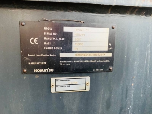 ขาย 1,850,000 แบคโฮล้อยาง KOMATSU pw 160-7 EO เครื่องดี ปั้มแรง เอวแน่น ช่วงล่างสวย ยางดี แอร์หนาว เอกสารแจ้งจำหน่าย รถสวยพร้อมใช้งาน รถอยู่ ปทุมธานี สามโคก 090-772-3710 090-772-3708