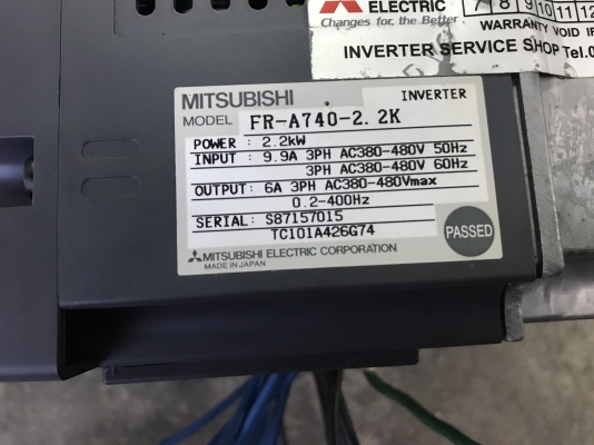 ขายอินเวอร์เตอร์ ปรับรอบมอเตอร์ Mitsubishi A700 3HP. 380V made in Japan สภาพสวยมากตัดตู้ พร้อมใช้งาน