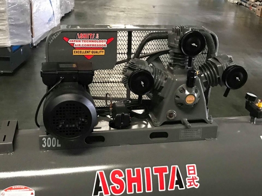ปั้มลมASHITA 3065-300L ไฟ220v.50Hz มอเตอร์4แรง 3หัว อัดลมที่10บาร์ ถังขนาด 300ลิตร