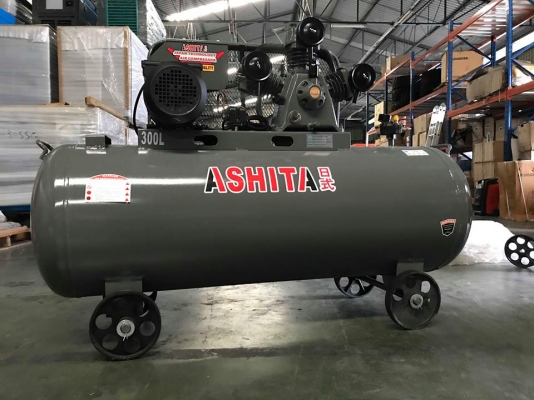 ปั้มลมASHITA 3065-300L ไฟ220v.50Hz มอเตอร์4แรง 3หัว อัดลมที่10บาร์ ถังขนาด 300ลิตร