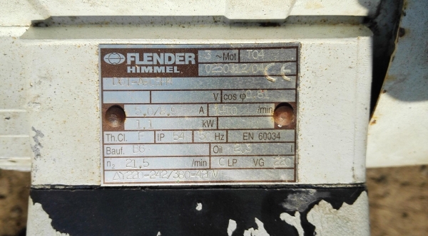 แอร้อกสแตนเลสเยอรมัน ROTARY VALVE REIMELT GERMANY ปาก 8&rdquo;x 7&rdquo; ติดเกียร์ 1.5 HP 380V (รอบอ