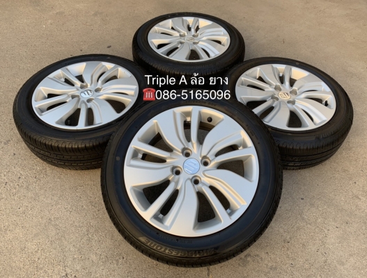 ล้อแม็กป้ายแดง Suzuki Swift 2018 ขอบ16 รุ่นใหม่ล่าสุด พร้อมยางใหม่ป้ายแดง 185-55-16 Bridgestone ปลายปี 18