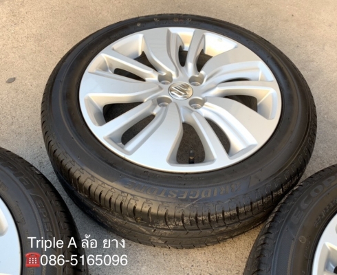 ล้อแม็กป้ายแดง Suzuki Swift 2018 ขอบ16 รุ่นใหม่ล่าสุด พร้อมยางใหม่ป้ายแดง 185-55-16 Bridgestone ปลายปี 18
