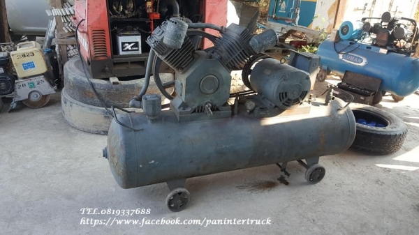 SALE*FROM JAPANงานนำเข้า เครื่องปั๊มลมHITACHI ,7.5KW.,10แรงม้า ,2 สูบ *ไฟ220V.ญี่ปุ่นและไฟโรงงาน440V.ญี่ปุ่น*