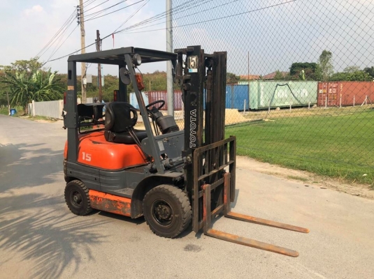 TOYOTA 6FG15 1.5ตัน เสา3เมตร เครื่องยนตร์เบนซิล5k เชื้อเพลิงเบนซิล