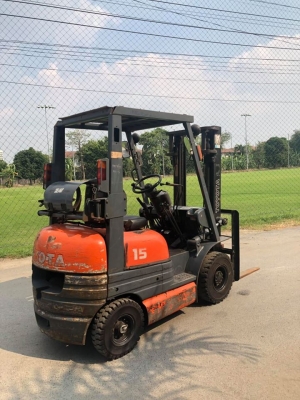 TOYOTA 6FG15 1.5ตัน เสา3เมตร เครื่องยนตร์เบนซิล5k เชื้อเพลิงเบนซิล