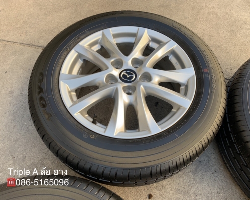 ล้อแม็กป้ายแดง Mazda 3 Skyactive ขอบ 16 พร้อมยางป้ายแดง 205-60-16 TOYO ปลายปี 18 สวยกริ๊บ