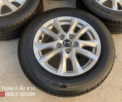 ล้อแม็กป้ายแดง Mazda 3 Skyactive ขอบ 16 พร้อมยางป้ายแดง 205-60-16 TOYO ปลายปี 18 สวยกริ๊บ