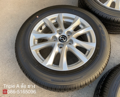 ล้อแม็กป้ายแดง Mazda 3 Skyactive ขอบ 16 พร้อมยางป้ายแดง 205-60-16 TOYO ปลายปี 18 สวยกริ๊บ