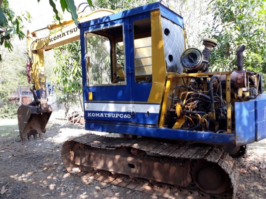 ขาย แบคโฮ KOMATSU PC60-3 รถใช้งานอยู่ประจำ เครื่องดี ช่วงล่างดี ราคาต่อรองได้