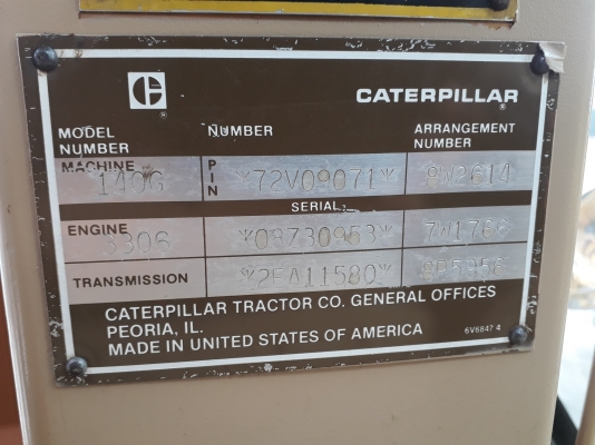 Caterpillar 140G #72V09071 : รถเกรดอเมริกา พร้อมสแคริฟายด์ โทร. 080-6565422 (หนิง)