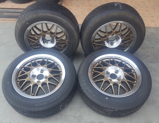 ล้อมือ2 ขอบ15 4รู100 ยางปี17  4 ล้อ