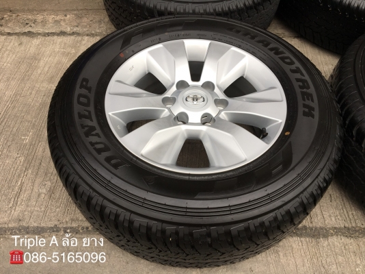 ล้อแม็กป้ายแดง Toyota Revo ขอบ17 พร้อมยางป้ายแดง 265-65-17 Dunlop ปี 18 สวยกริ๊บ ยางตุ่มอลัง เส้นสีจัดจ้าน