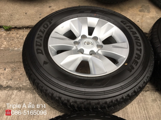 ล้อแม็กป้ายแดง Toyota Revo ขอบ17 พร้อมยางป้ายแดง 265-65-17 Dunlop ปี 18 สวยกริ๊บ ยางตุ่มอลัง เส้นสีจัดจ้าน