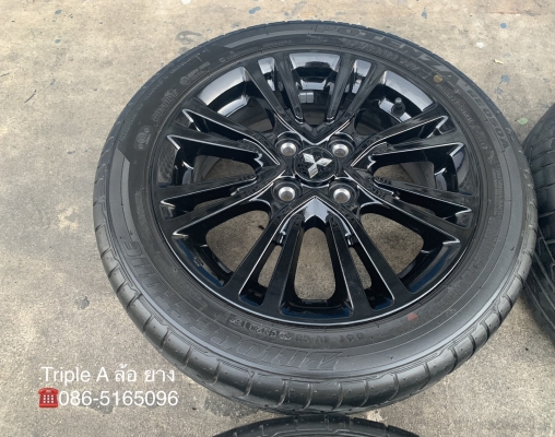 ล้อแม็กป้ายแดง Mitsu Mirage GLS ขอบ 15 สีดำ พร้อมยางป้ายแดง Bridgestone 175-55-15 ปี 18 สวยกริ๊บ สีแท้