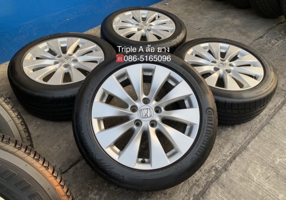 ล้อแม็ก Honda Accord G9 ขอบ 17 พร้อมยาง 225-50-17 Continental ปี 15 แม็กสวย ยางสวย ดอกหนาปึก