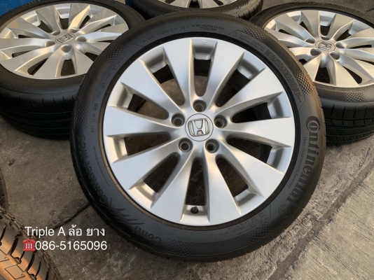 ล้อแม็ก Honda Accord G9 ขอบ 17 พร้อมยาง 225-50-17 Continental ปี 15 แม็กสวย ยางสวย ดอกหนาปึก