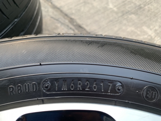 ล้อแม็ก Honda Civic FC ขอบ16 สีดำหน้าเงา พร้อมยาง 215-55-16 Dunlop ปี 17