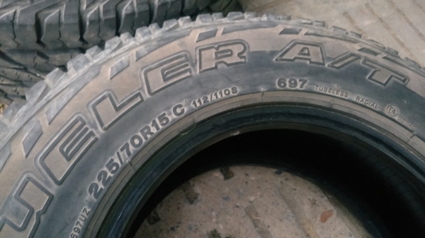 ยางAt ขอบ15  เศษ2เส้น