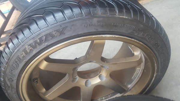 ล้อมือ2 TE37 ขอบ18  พร้อมยาง245/40-265/35  4 ล้อ