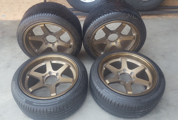 ล้อมือ2 TE37 ขอบ18  พร้อมยาง245/40-265/35  4 ล้อ