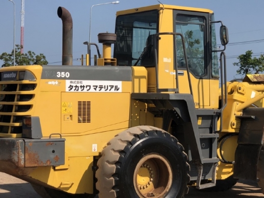 ขายรถตักล้อยาง KOMATSU WA350-3E นำเข้าเองจากญี่ปุ่น สภาพสวยพร้อมใช้ มีVDOการทำงานครับ